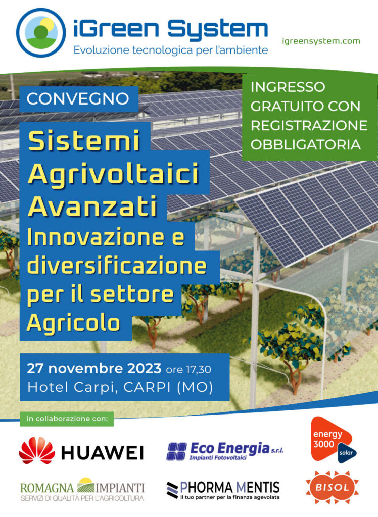 Agrivoltaico in Itallia, iGreen System, Imola, Emilia Romagna