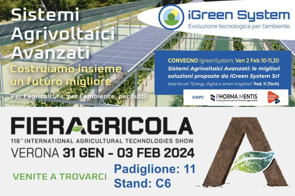 iGreen System Agrivoltaico Avanzato Fieragricola Verona 2024