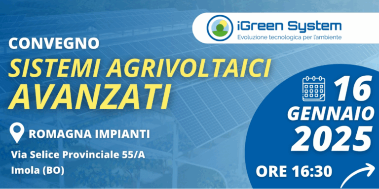 Scopri di più sull'articolo CONVEGNO: Sistemi agrivoltaici avanzati